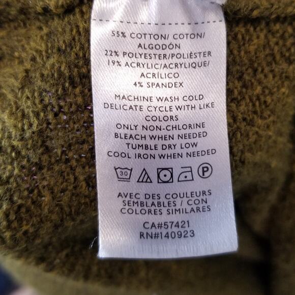 LOFT Women's Boxy Oversized Fit Cowl Neck Sweater Gray Green Size Large - Picture 5 of 5